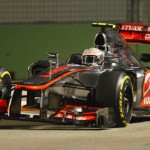 Lewis Hamilton su McLaren a Singapore